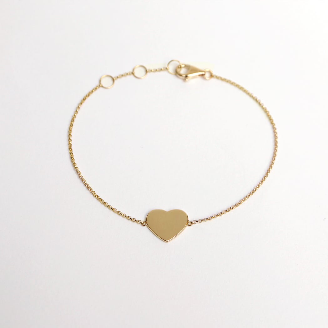 Gold Heart Bracelet to Engrave