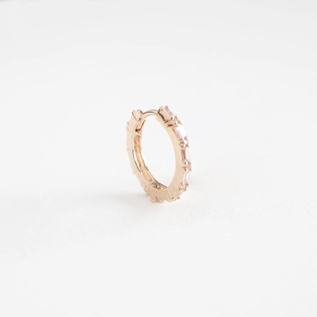 Baguette Hoop Earring - Medium