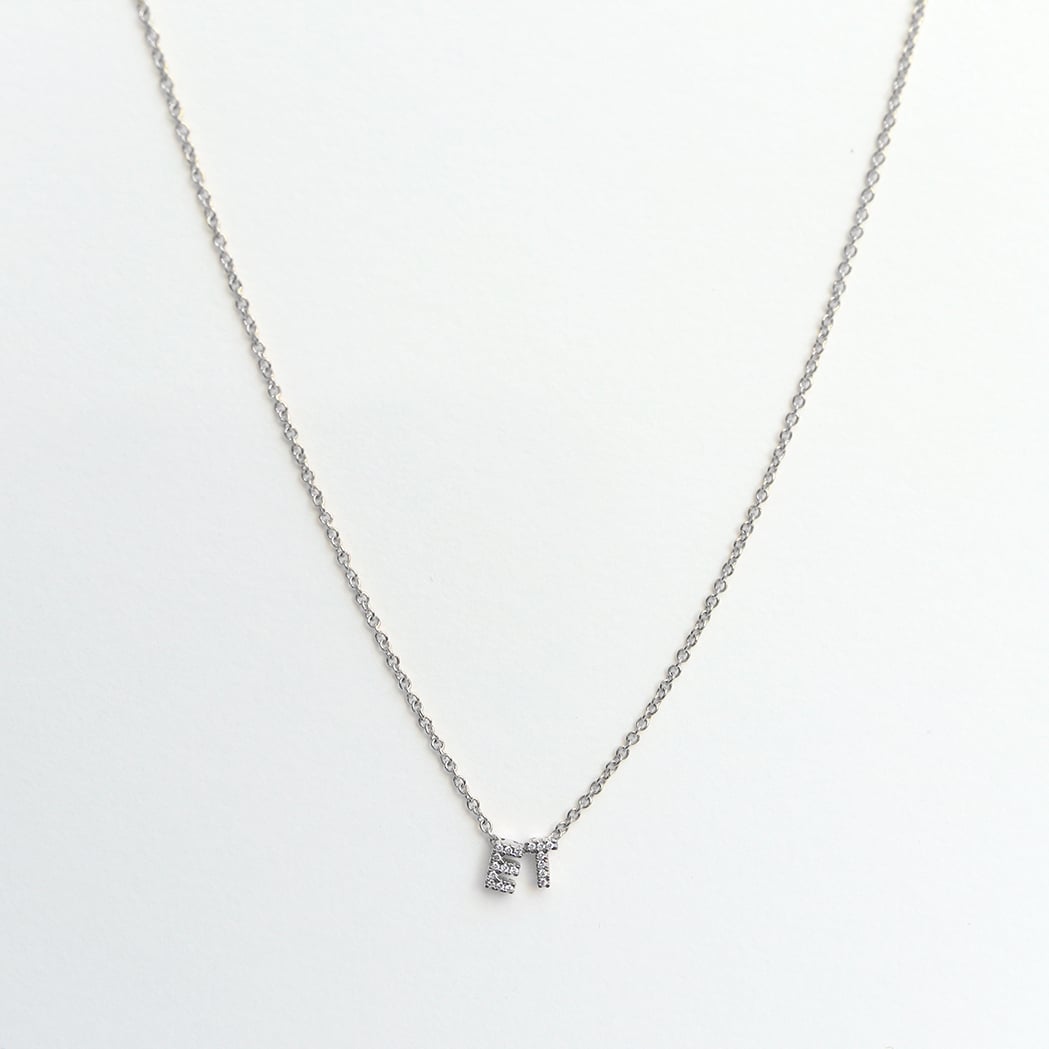 Halskette mit Diamant Initiale - Zur Auswahl