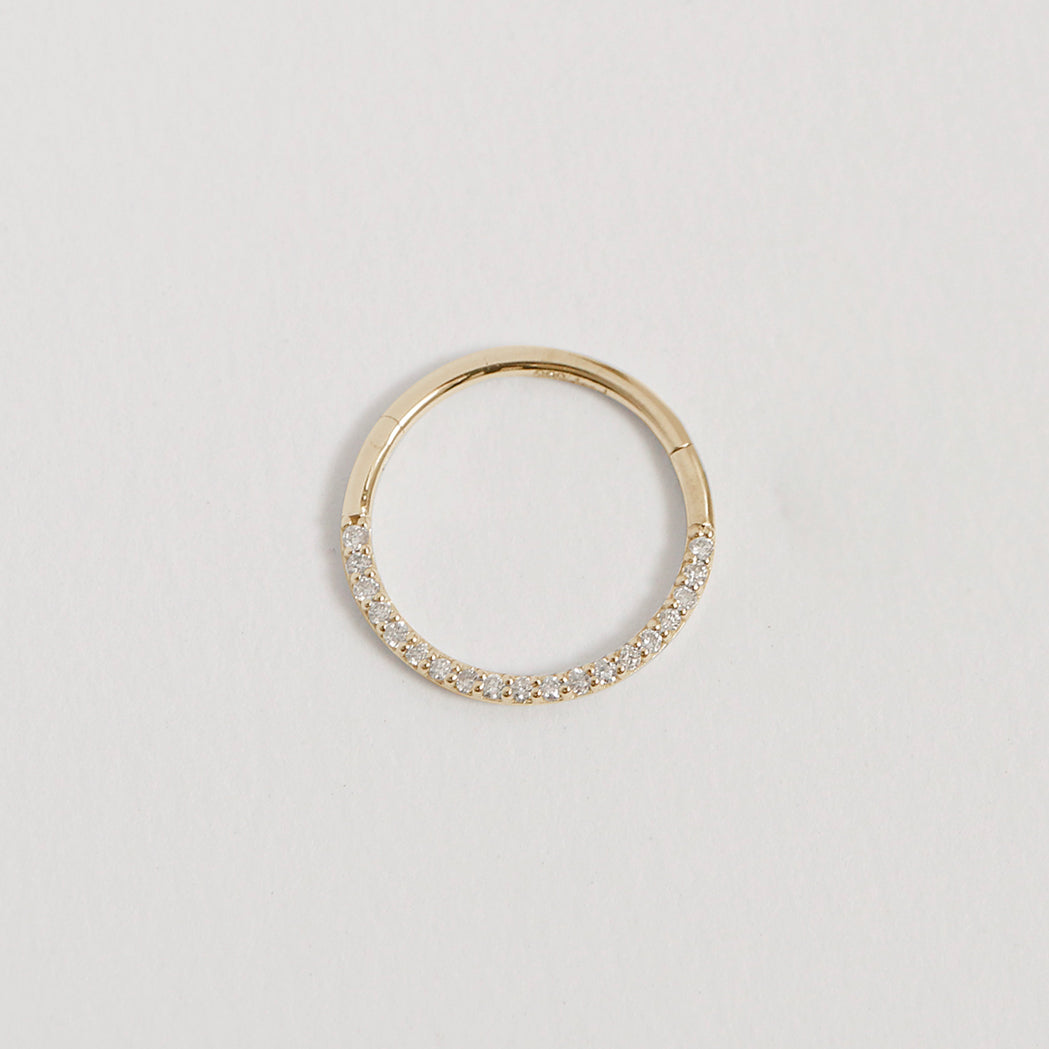 Clicker Jazz Piercing 6, 8, 10 or 12 mm in Gold & Diamonds
