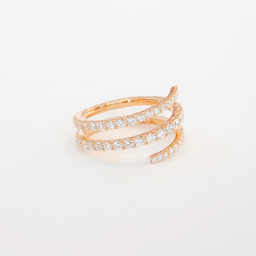 Spiral Ring Gold & Diamonds