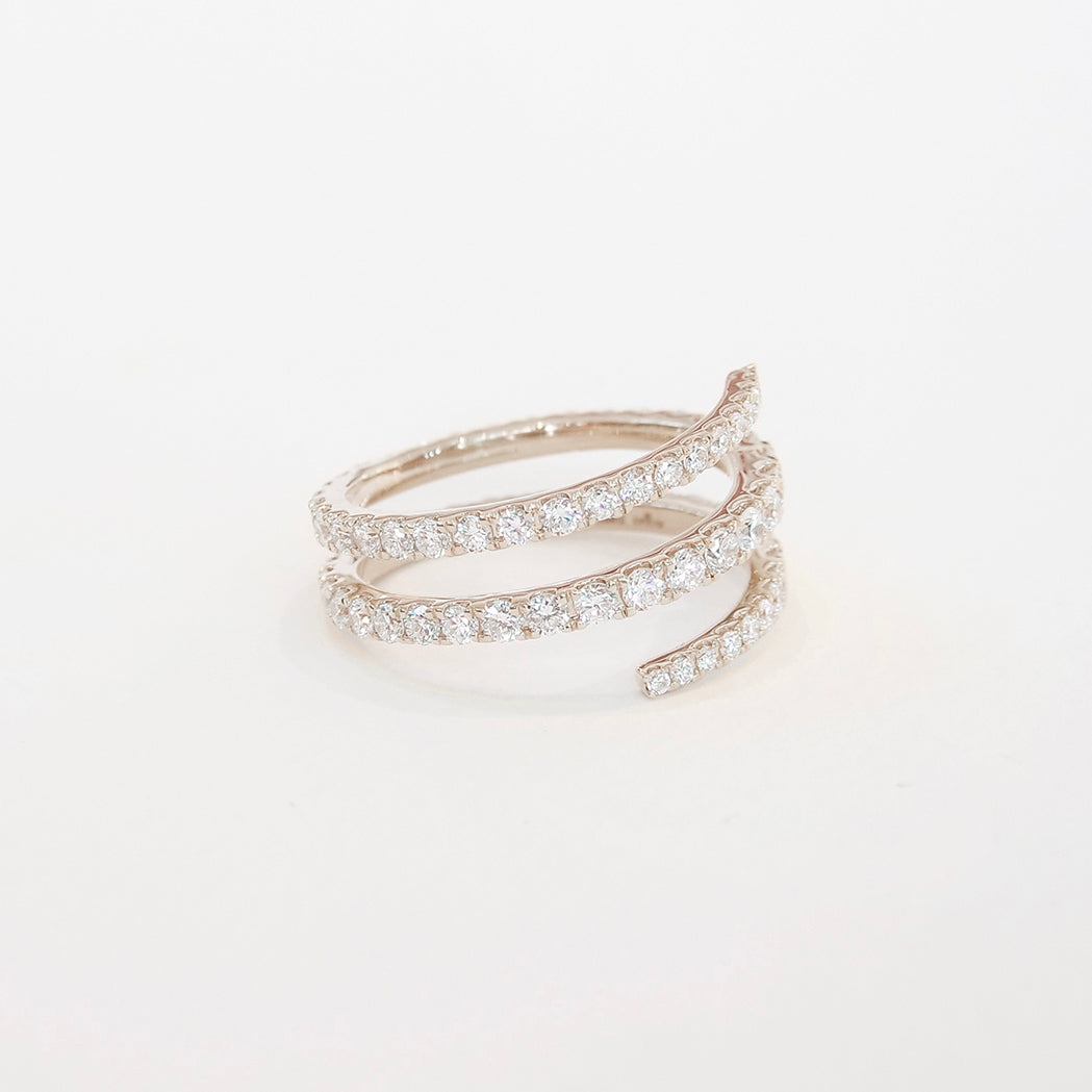 Spiral Ring Gold & Diamonds
