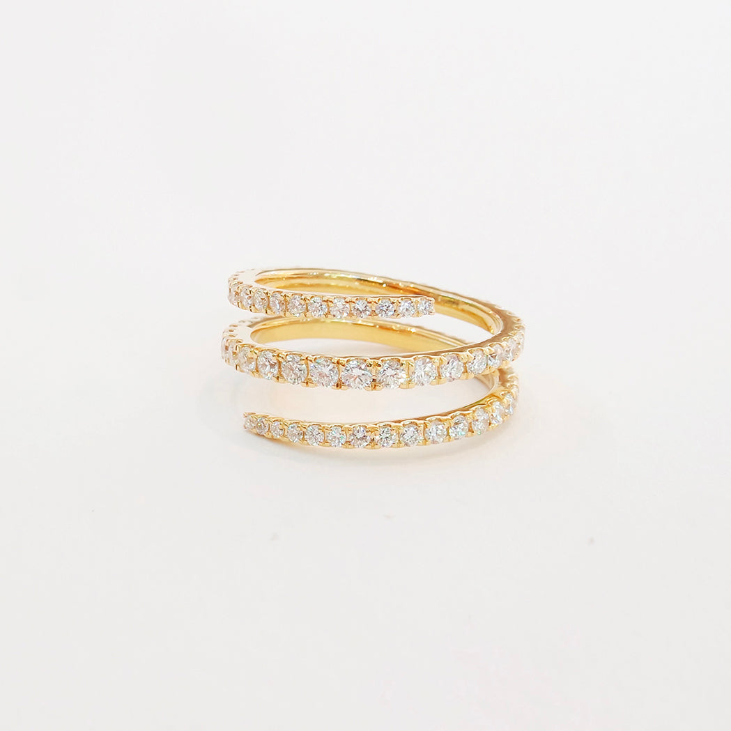Spiral Ring Gold & Diamonds