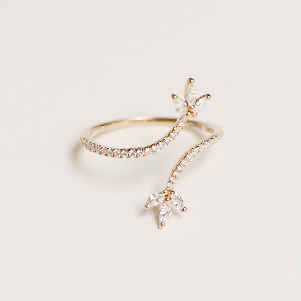 Bague Symétrique Lotus Or & Diamants