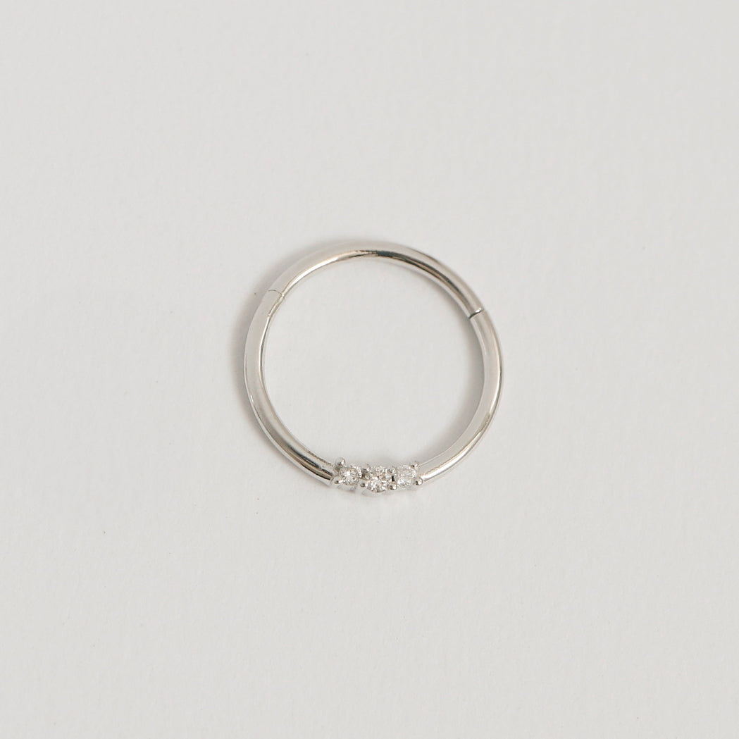 Anneau de piercing Lou en Or & Diamants