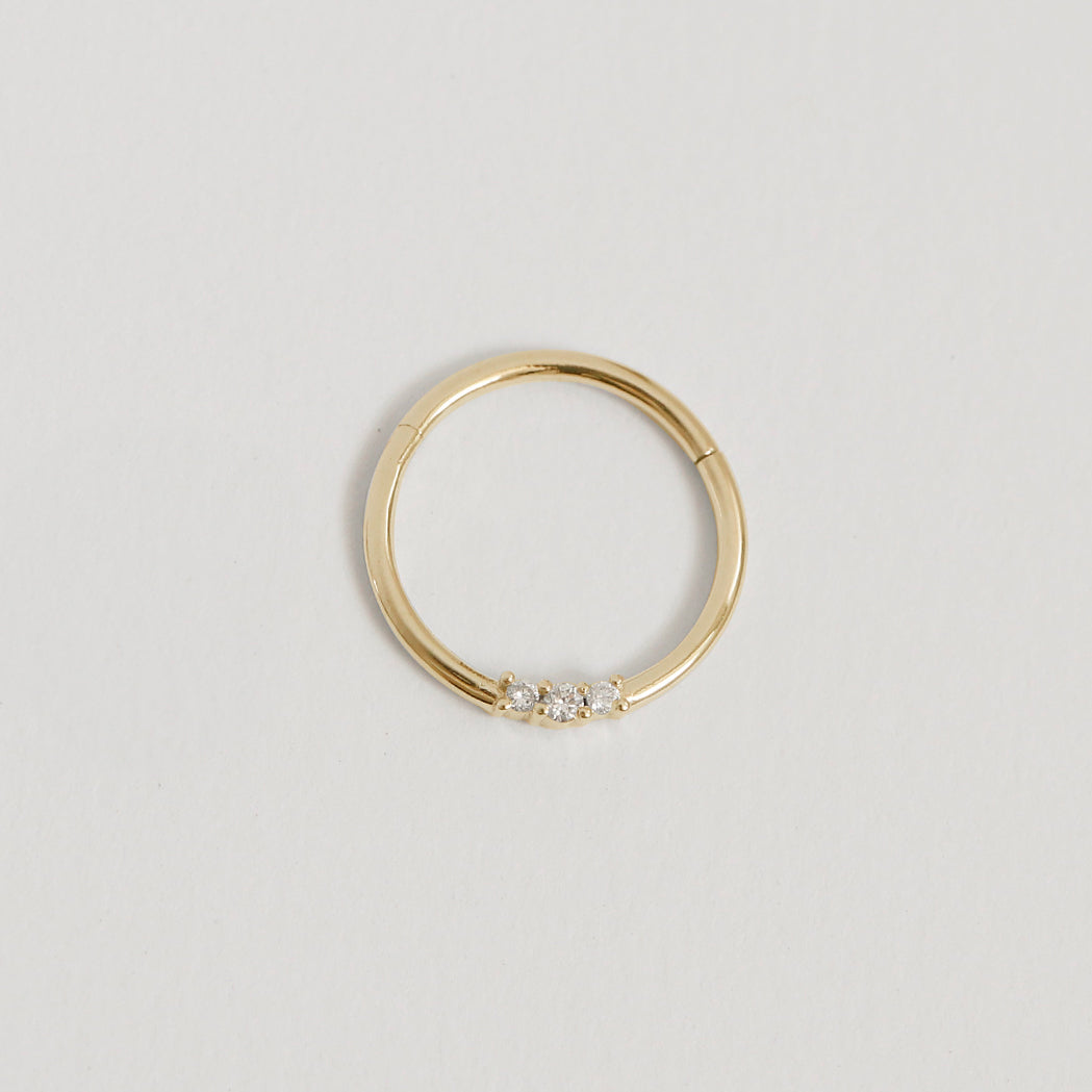 Anneau de piercing Lou en Or & Diamants