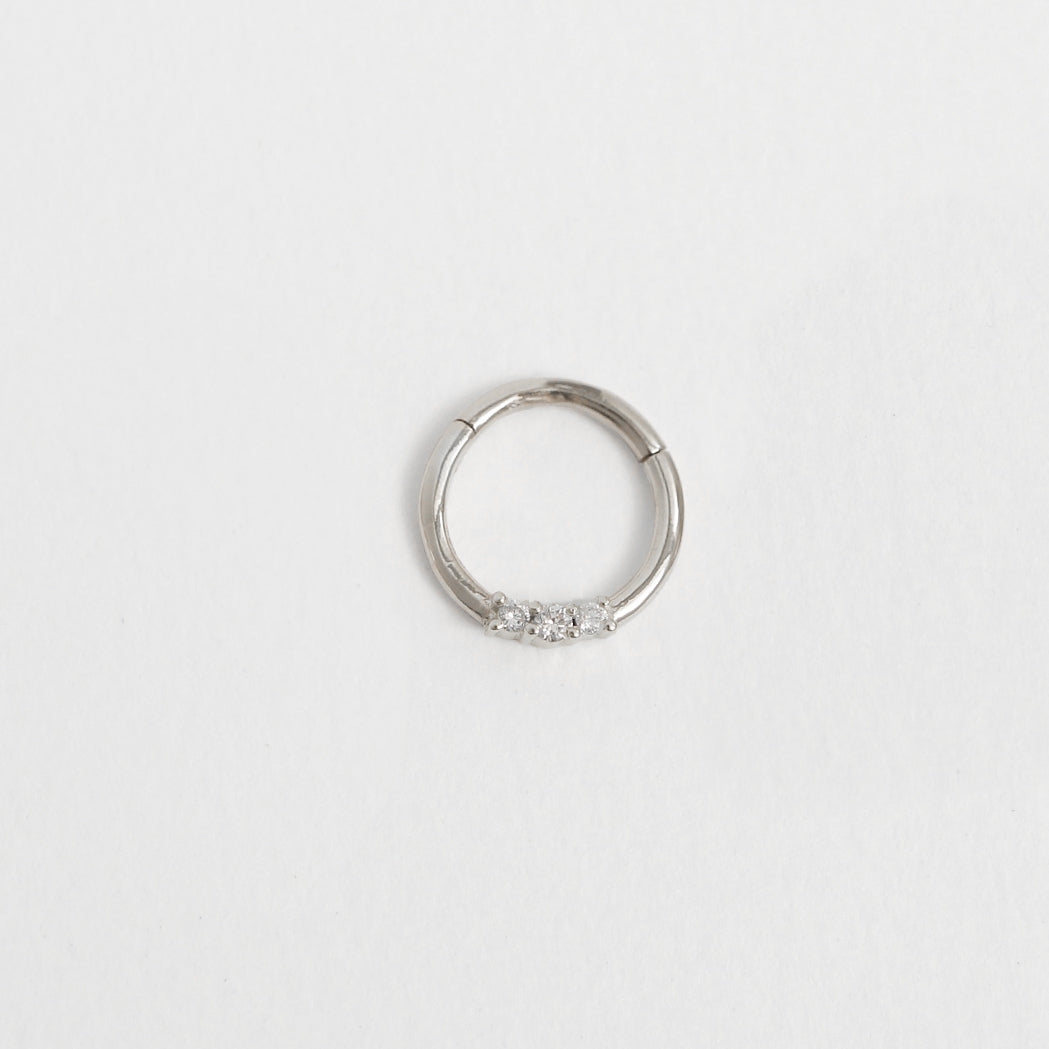 Anneau de piercing Lou en Or & Diamants