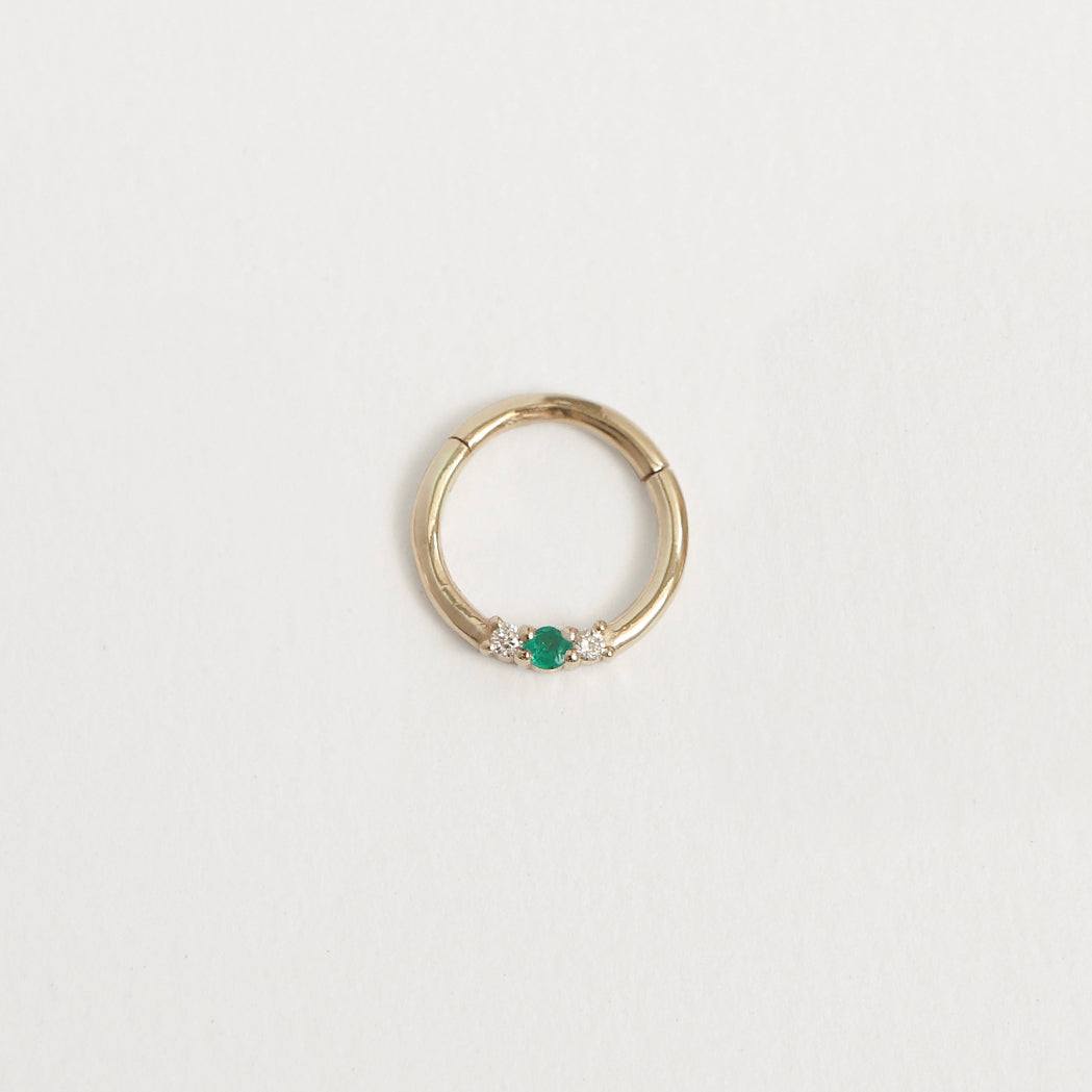 Lou Piercing Ring in Gold, Diamonds & Precious Stones