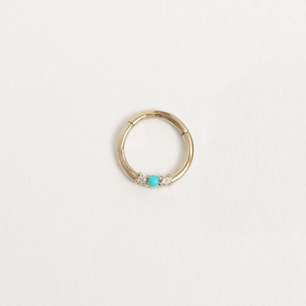 Lou Piercing Ring in Gold, Diamonds & Precious Stones