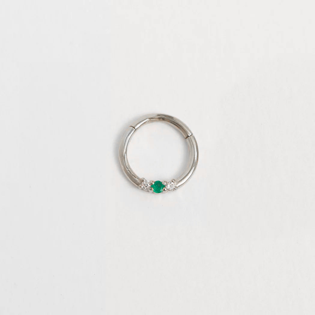 Lou Piercing Ring in Gold, Diamonds & Precious Stones