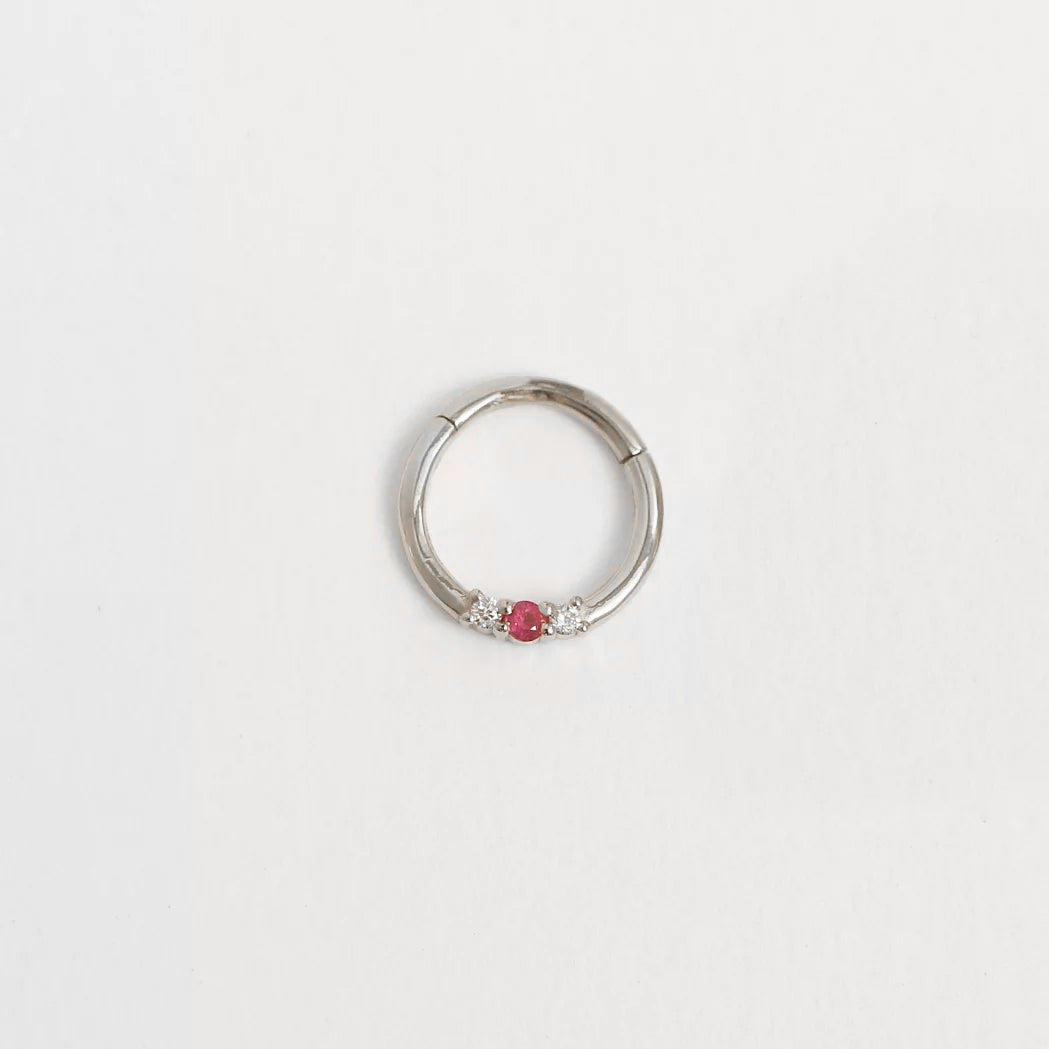 Lou Piercing Ring in Gold, Diamonds & Precious Stones