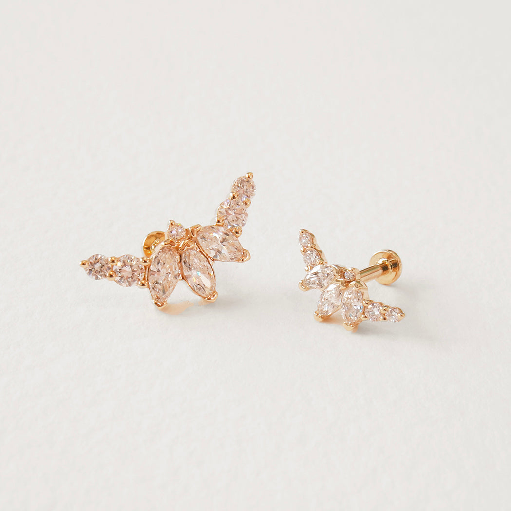 Lyra Ear Piercing - Gold & Diamonds - Large