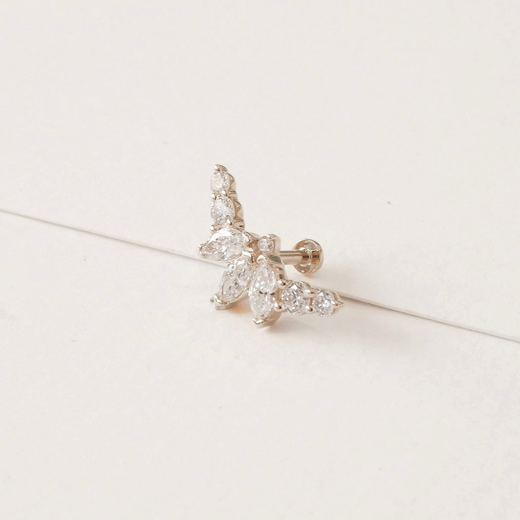 Lyra Ear Piercing - Gold & Diamonds - Large