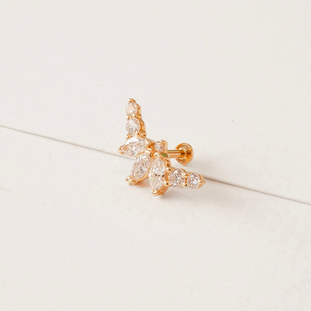 Lyra Ear Piercing - Gold & Diamonds - Large