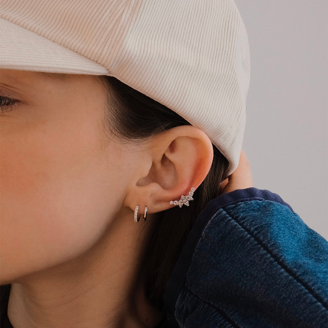 Lyra Ear Piercing - Gold & Diamonds - Large