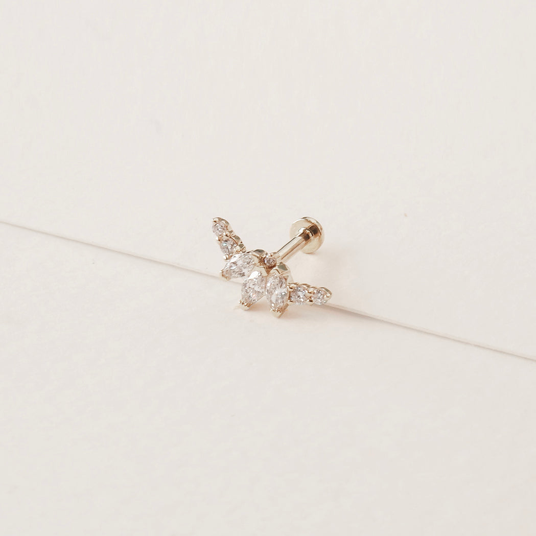 Lyra Ear Piercing - Gold & Diamonds - Small