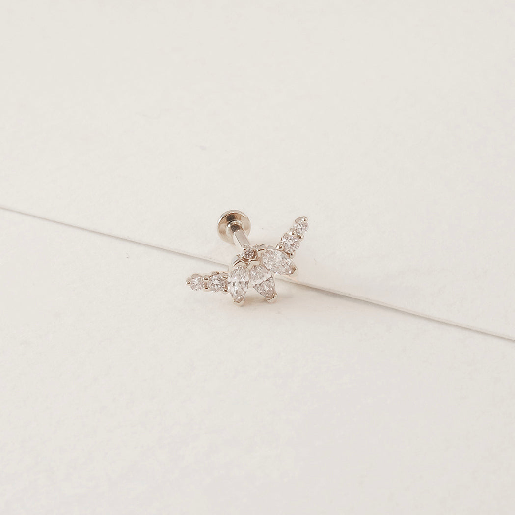 Lyra Ear Piercing - Gold & Diamonds - Small