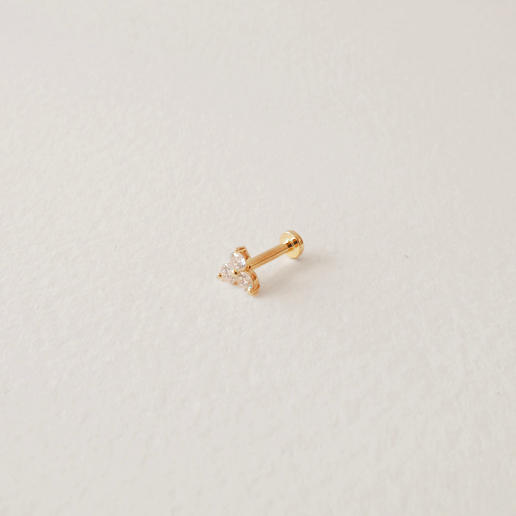 Ohrpiercing Mini Triade - Gold & Diamanten - S (2.0)