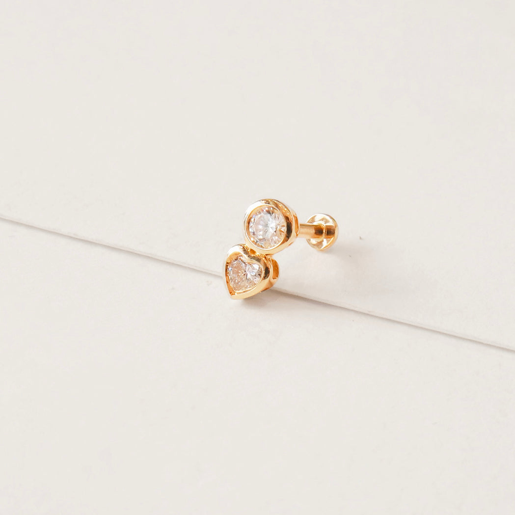 Minnie Ear Piercing - Gold & Diamonds