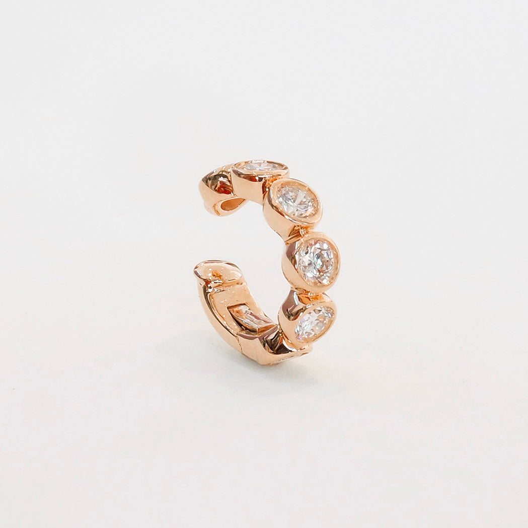 Ear Cuff Stone Or & Diamants - Large