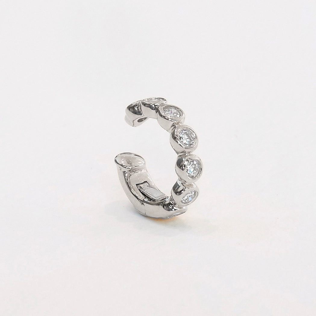 Ear Cuff Stone Gold & Diamonds - Medium