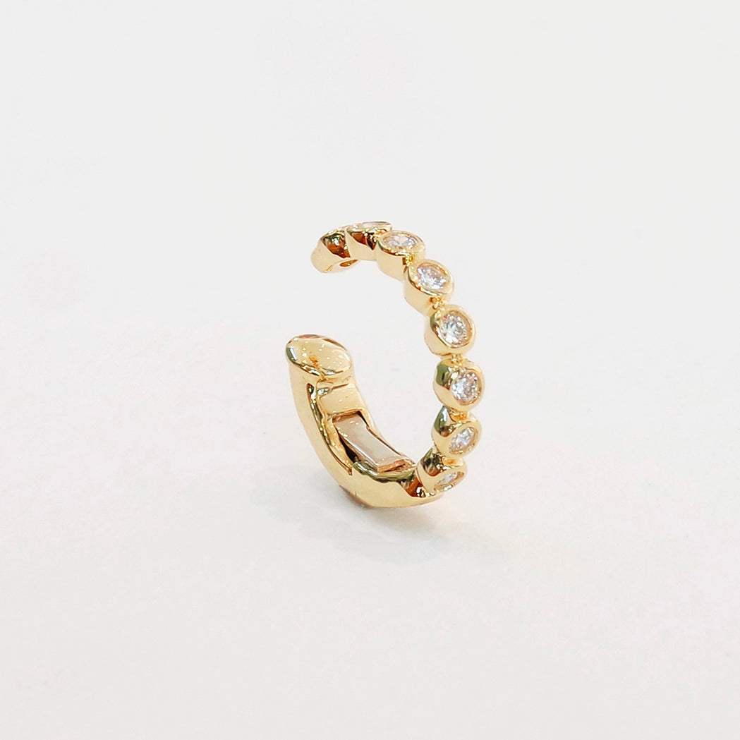 Ear Cuff Stone Gold & Diamonds - Small