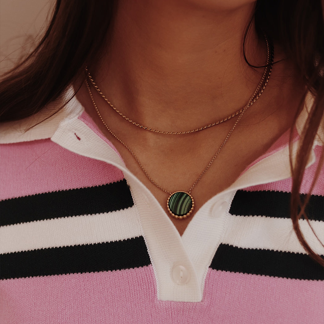 Noto Necklace - Malachite