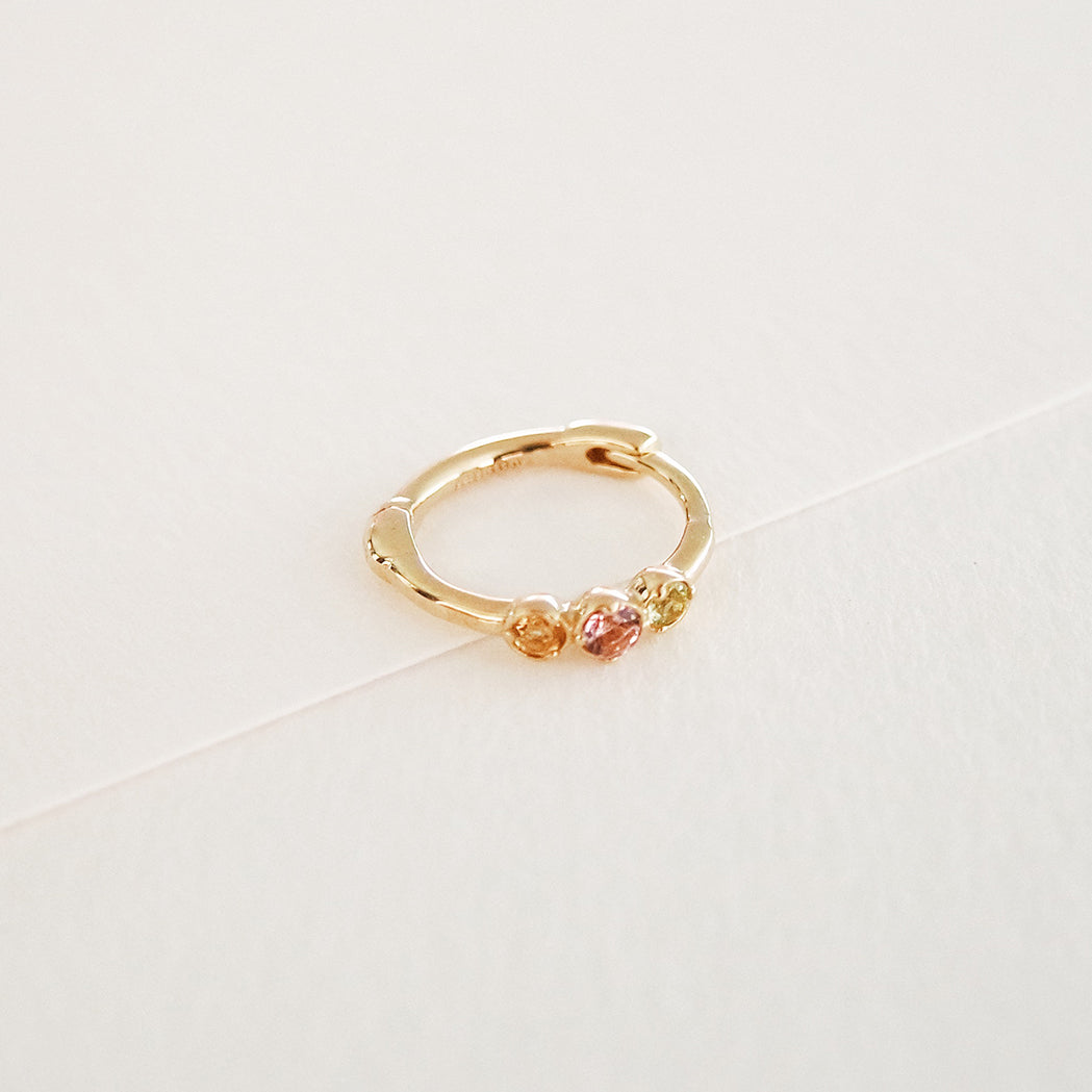 Pastel Creolen-Ohrring - Gold - Einzeln verkauf