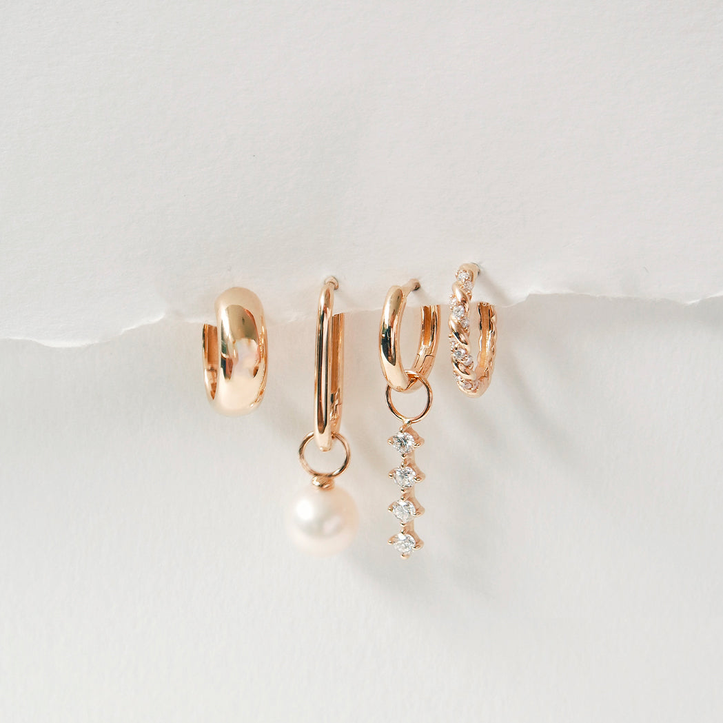 Pearly-Anhänger für Ohrringe - Gold & Perle