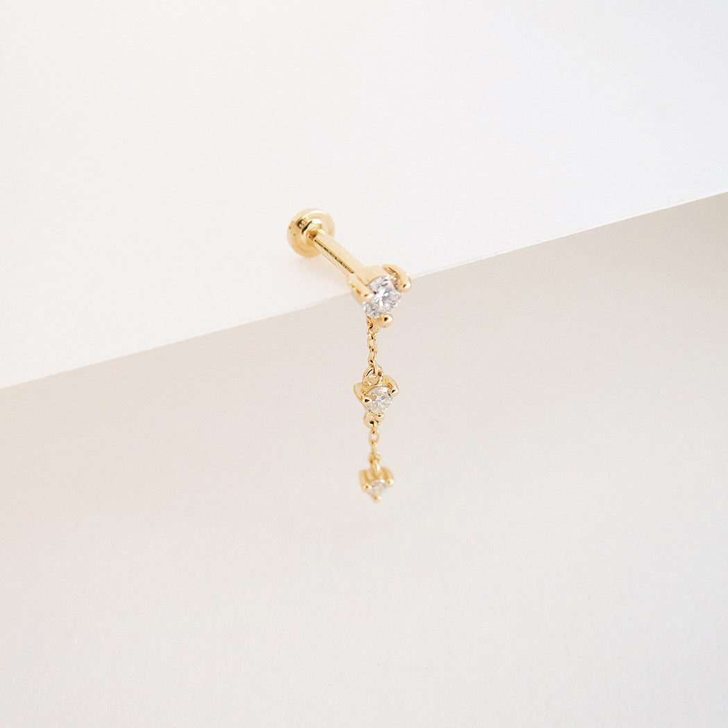 Arianne Ear Piercing - Gold & Diamonds