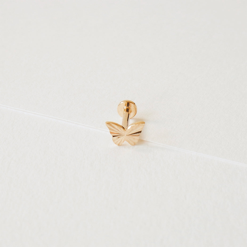 Butterfly Gold Ear Piercing