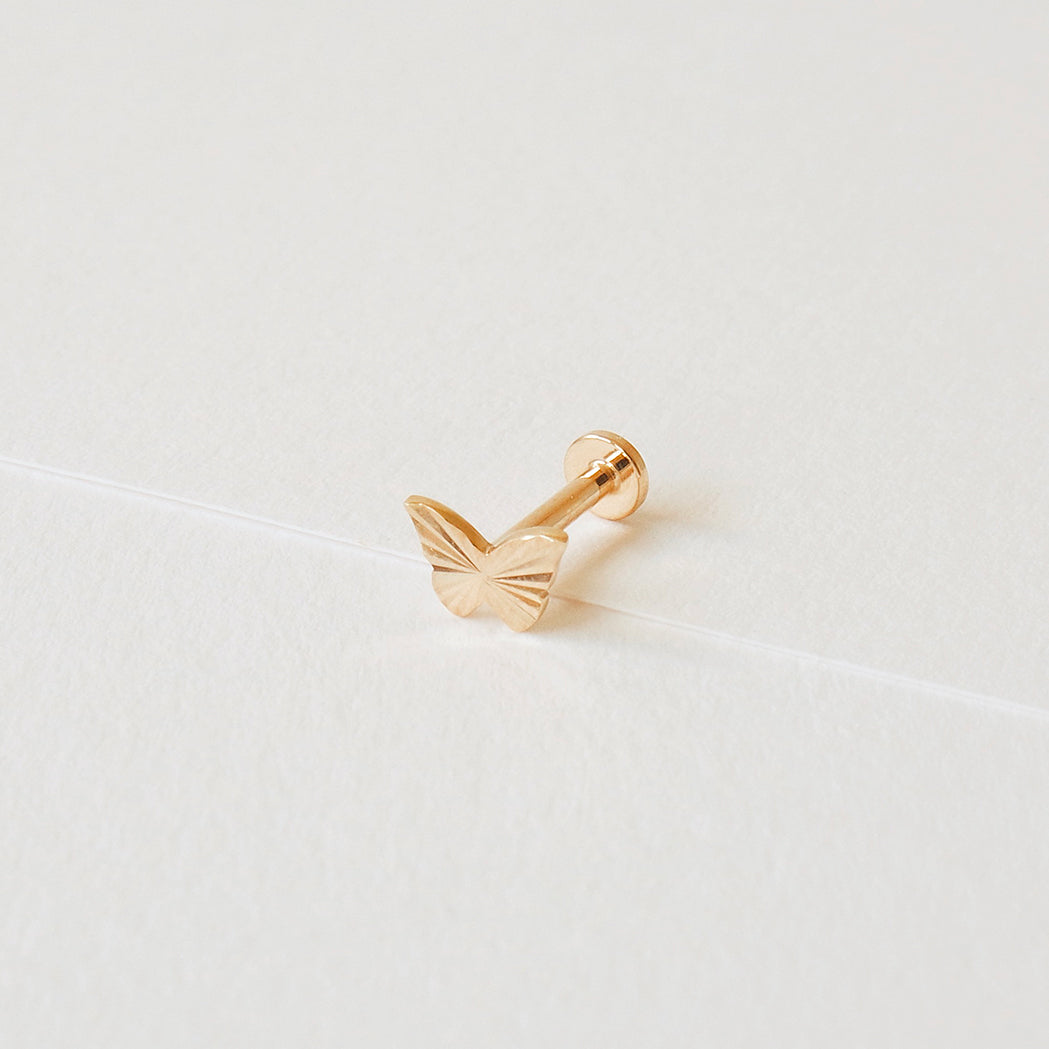 Butterfly Gold Ear Piercing