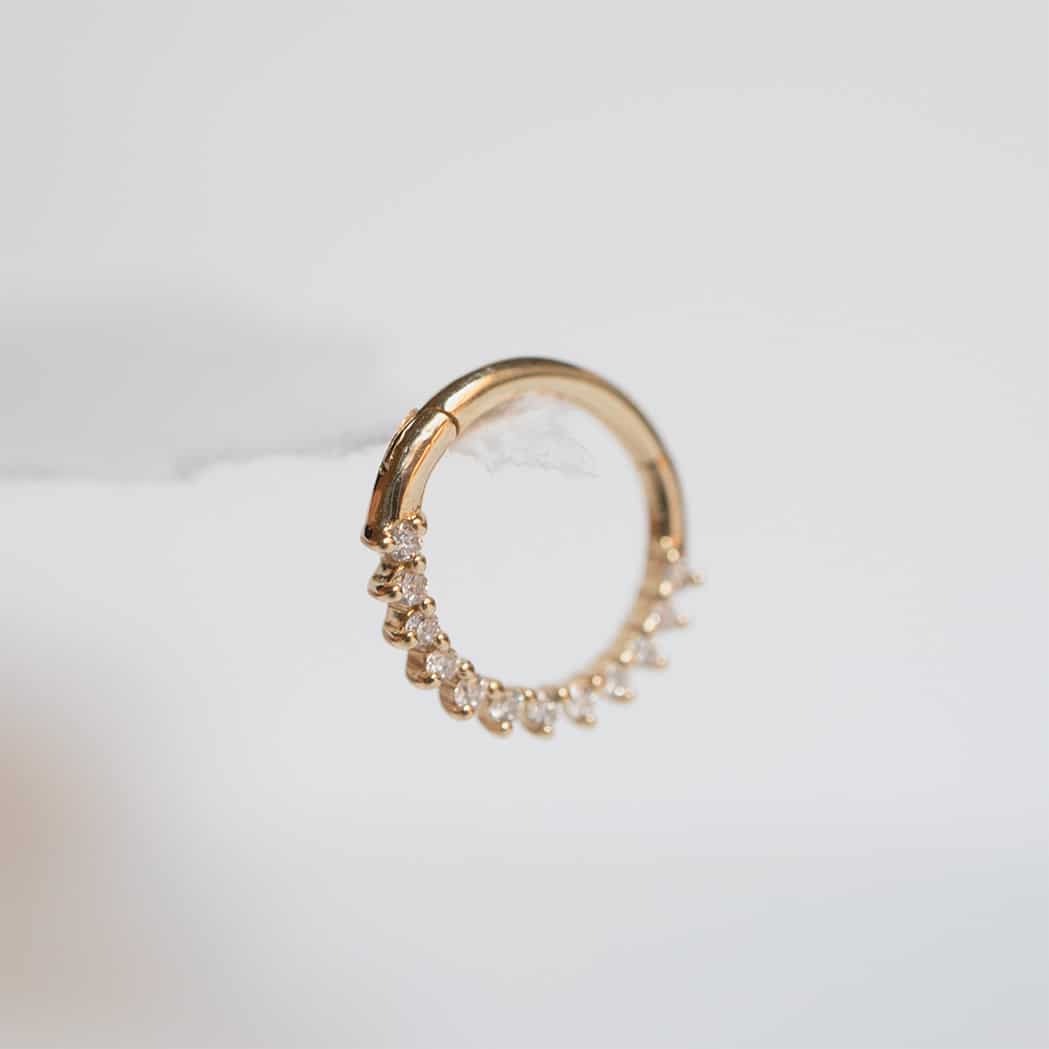 Gold & Diamond Clicker Hoop