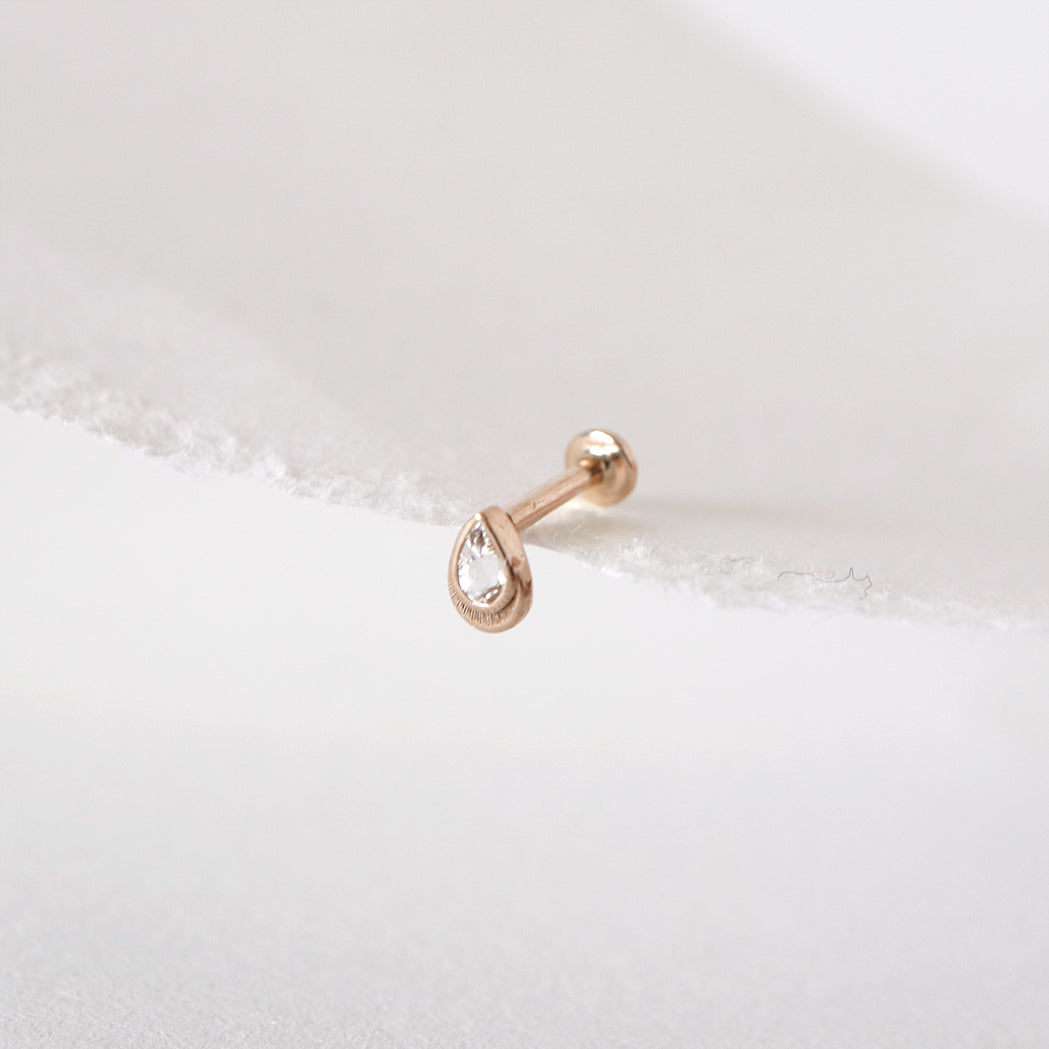 Piercing d'Oreille Drop Or & Diamant
