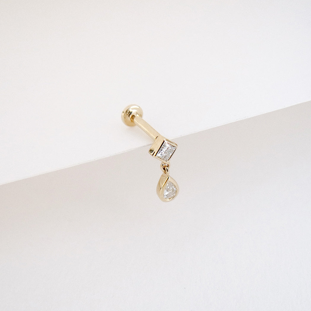 Piercing d'oreille Ginny - Or & Diamants