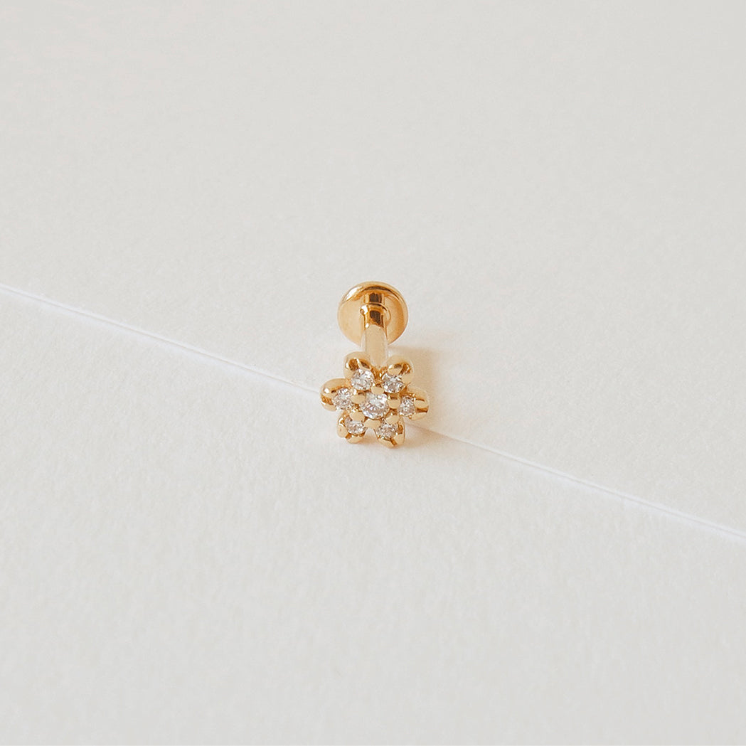 Piercing d'oreille Marguerite - Or & Diamant