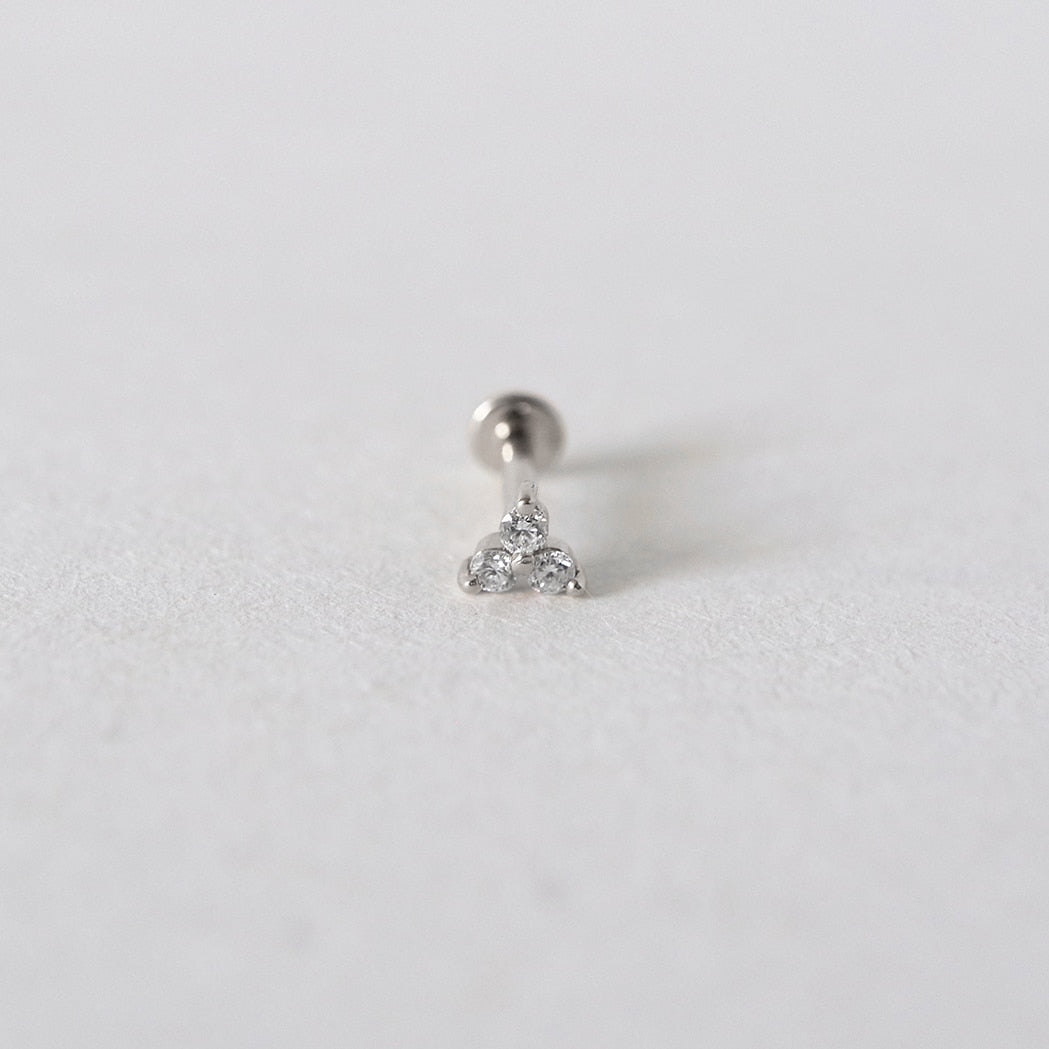 Mini Triad Earring - Gold & Diamonds - XS (1.5)