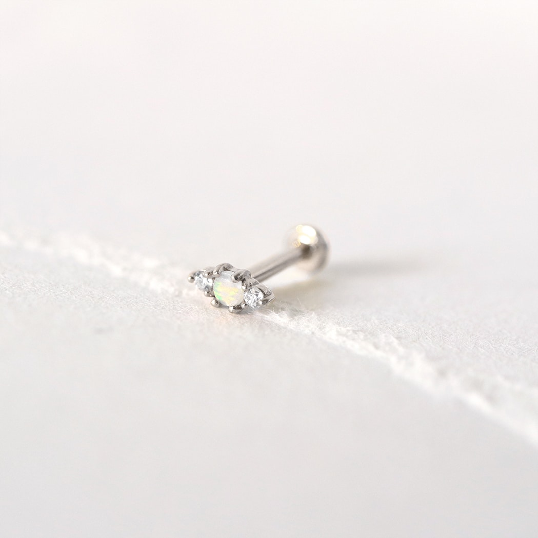Piercing d'Oreille Opale & Or