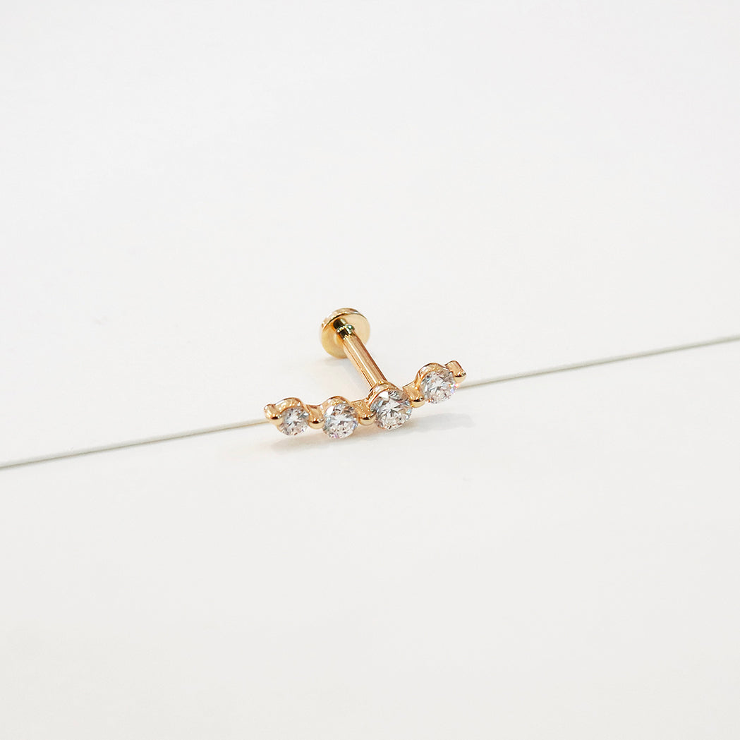 Orion Ohrpiercing - Gold & Diamanten - Small