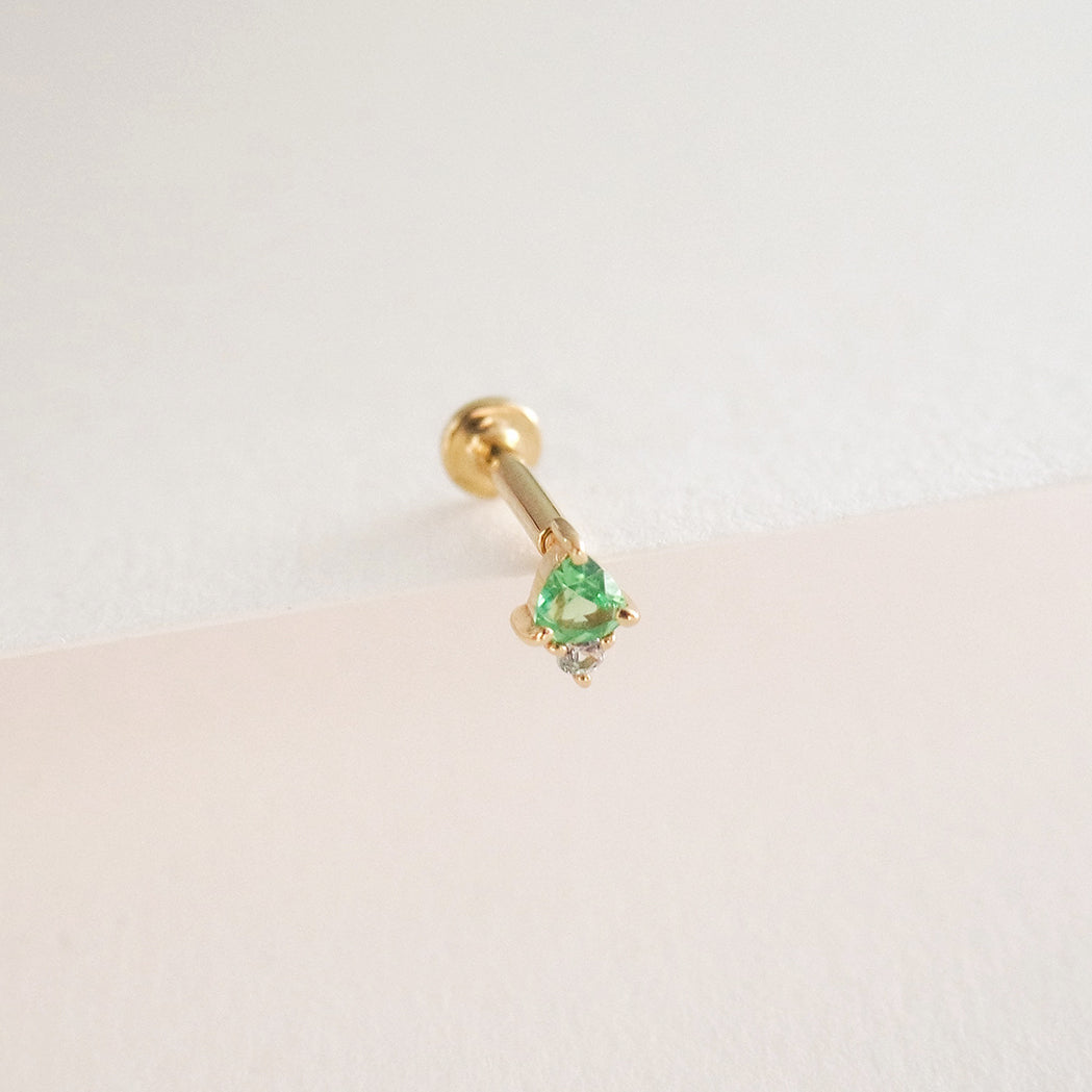 Oz Ear Piercing - Gold, Tsavorite & Diamond