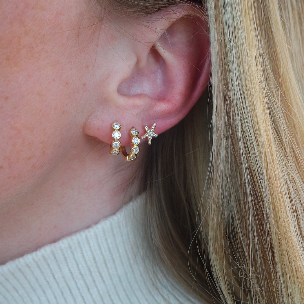 Piercing d'Oreille Sea Star - Or & Diamants