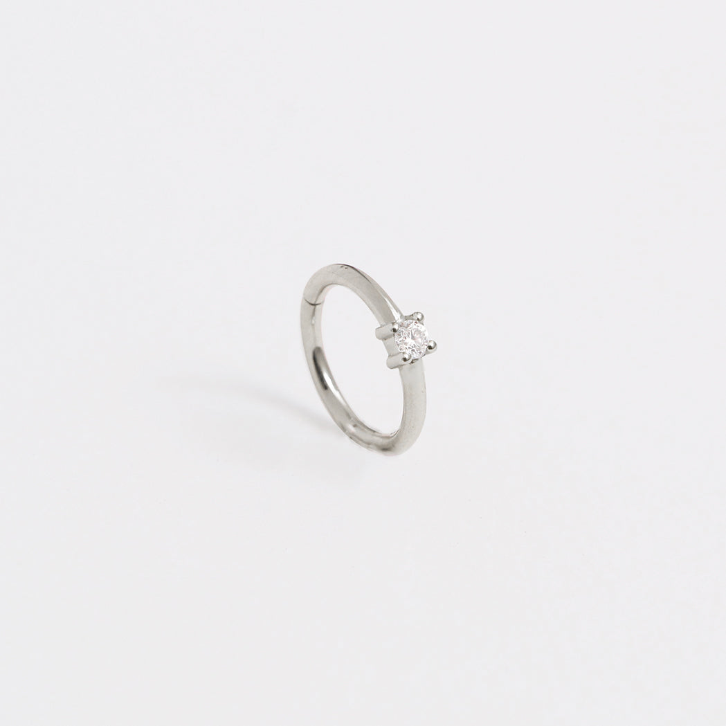 Sol Piercing Ring in Gold & Diamonds - 6, 8, 10 or 12 mm