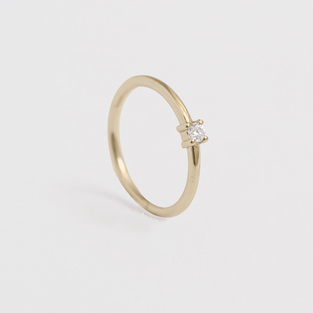 Sol Piercing Ring in Gold & Diamonds - 6, 8, 10 or 12 mm