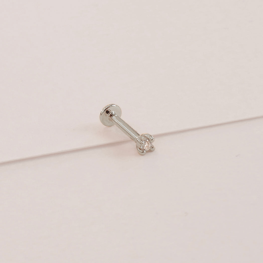 Square Ear Piercing 1.5 mm - Gold & Diamant