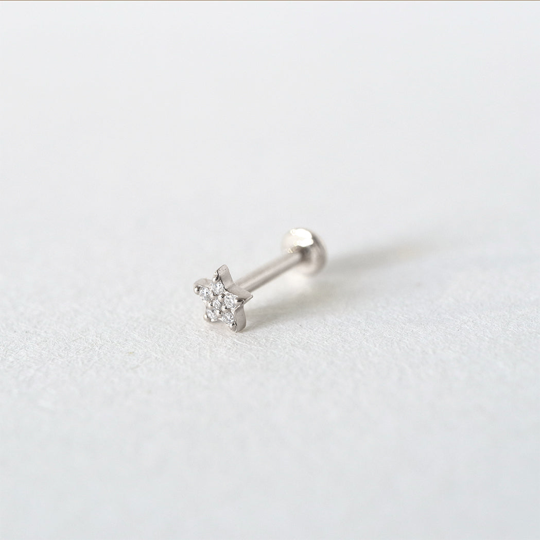 Star Ear Piercing - Gold & Diamond