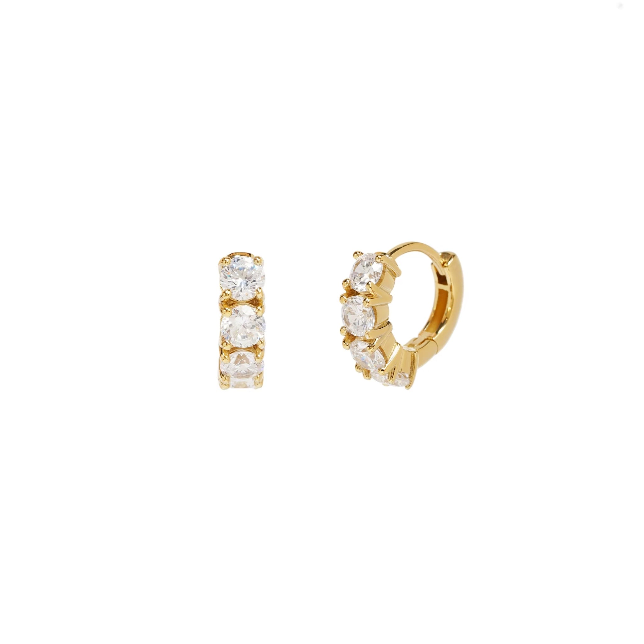 Boucles d'oreilles créoles Prism - 8 mm