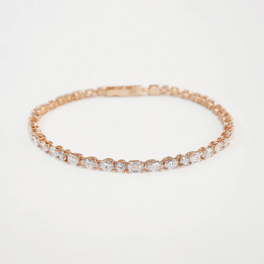 Riviera Gold & Diamond Tennis Bracelet