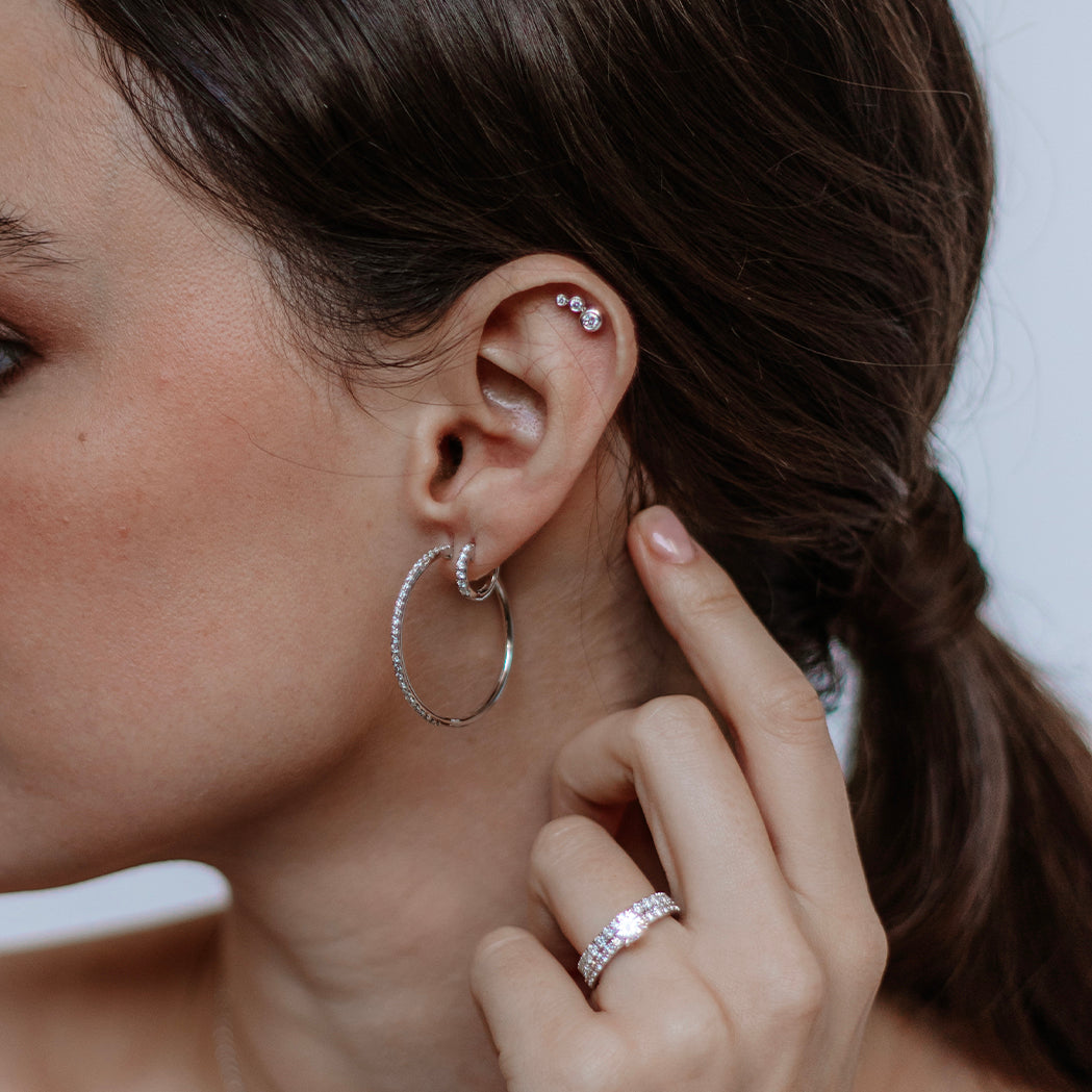 Rock Diamant & Gold Ohrstecker