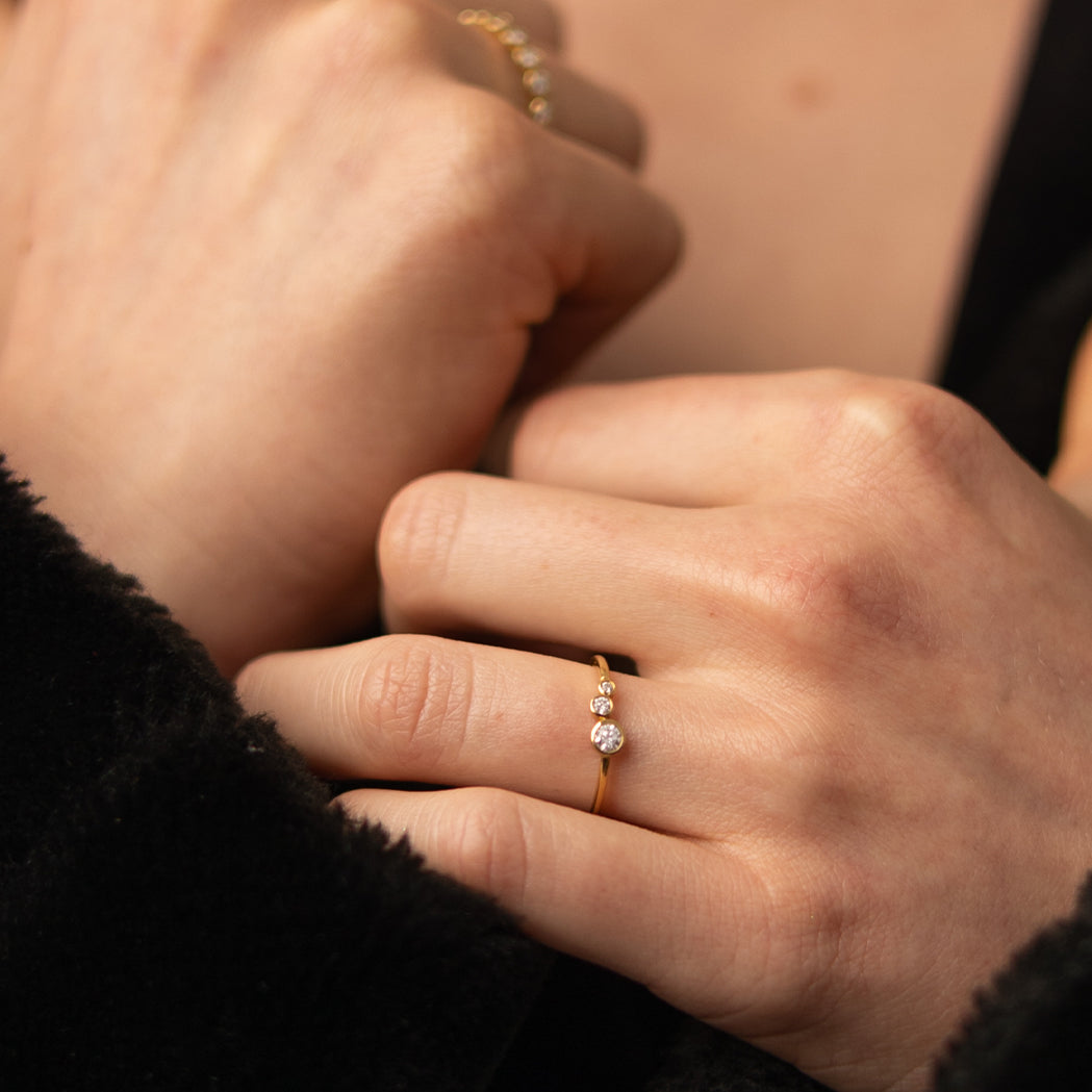 Rock Ring - Gold & Diamonds