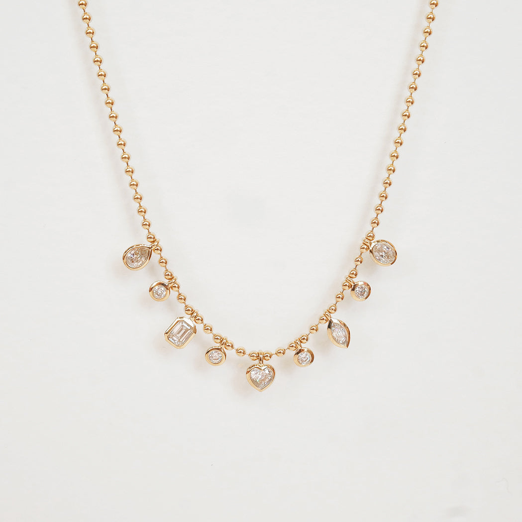 Romy Necklace - Gold & Diamonds